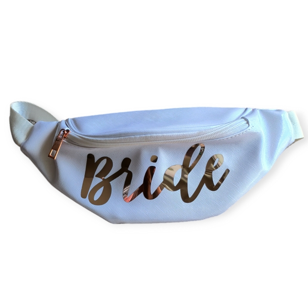 Bride Fanny Pack white Great Gift Bachelorette party wedding bag